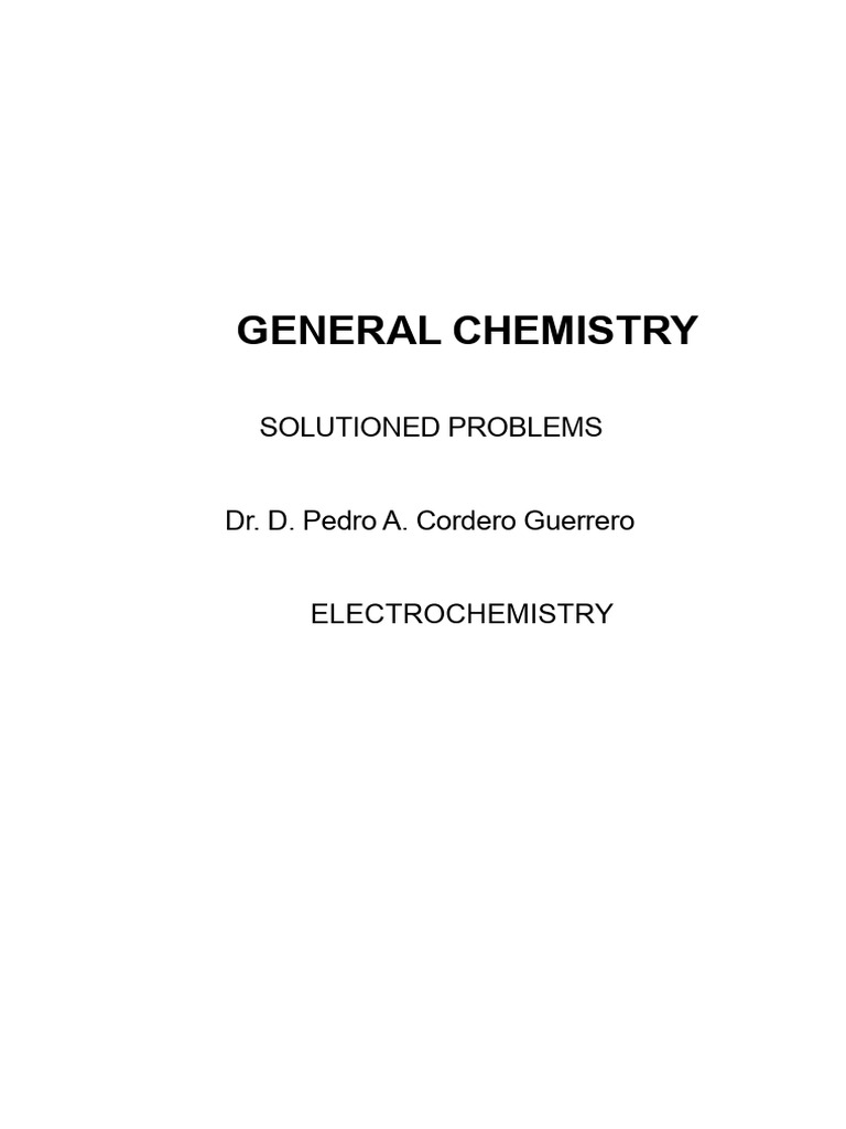 Electrochemistry - Solved Problems PDF | PDF | Electrochemistry | Redox