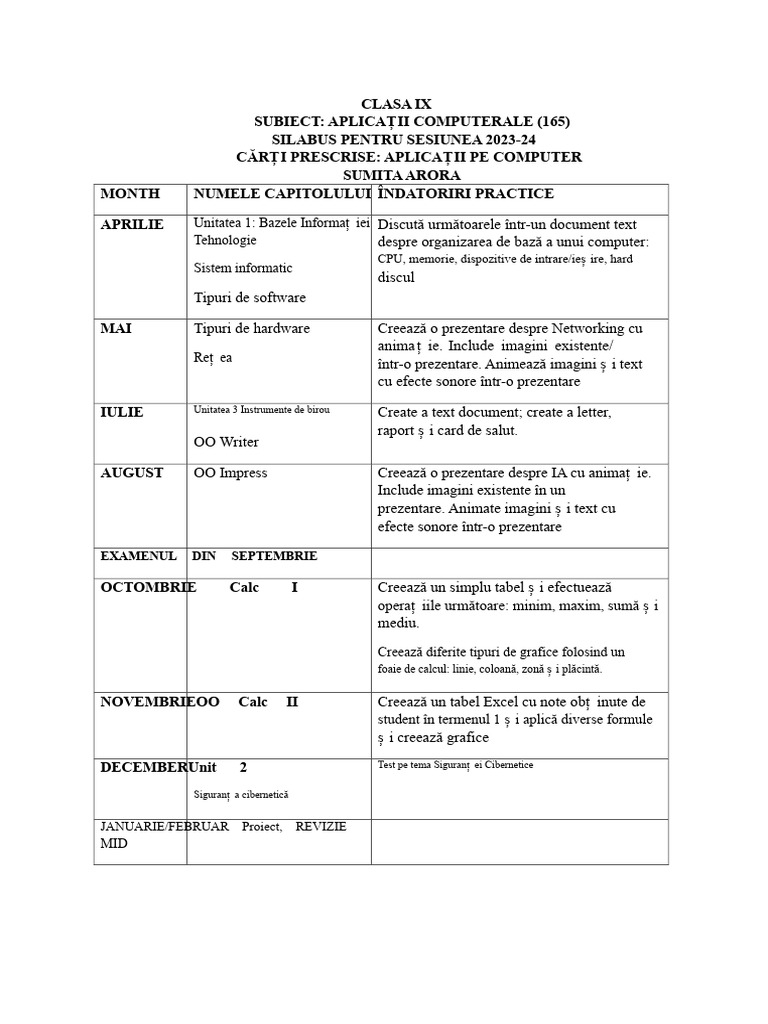 Clasa 9 | PDF
