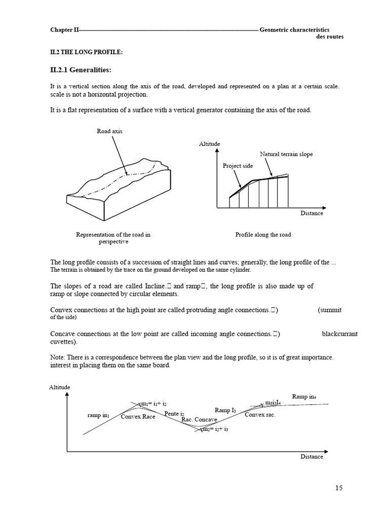 Long Profile and Cross Section of Roads | PDF | Lane | Road