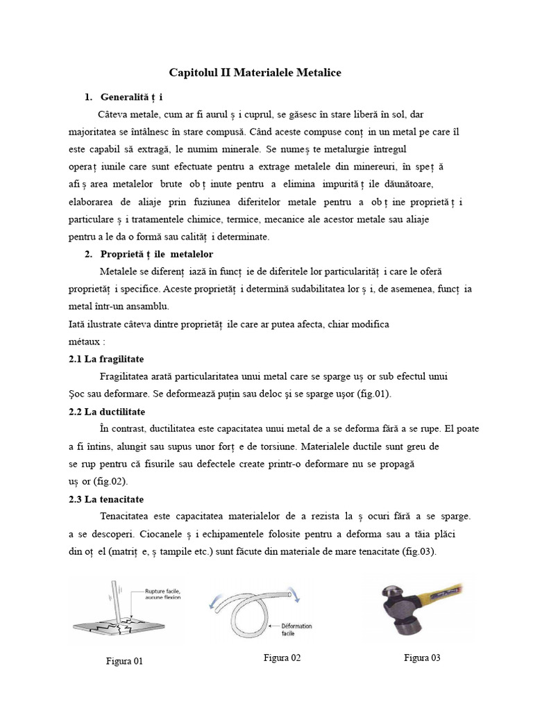 Capitolul II Materialele Metalice | PDF