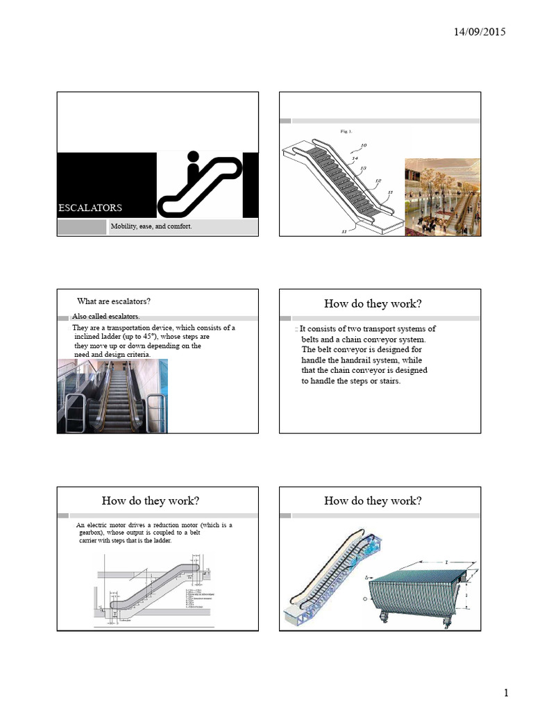 Understanding Escalators: Function & Safety | PDF | Escalator | Stairs