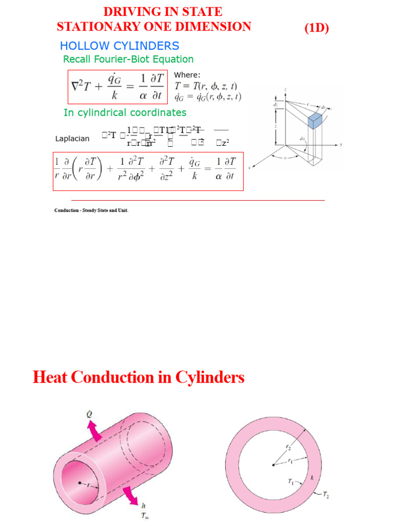 Heat Conduction in Cylinders and Spheres | PDF