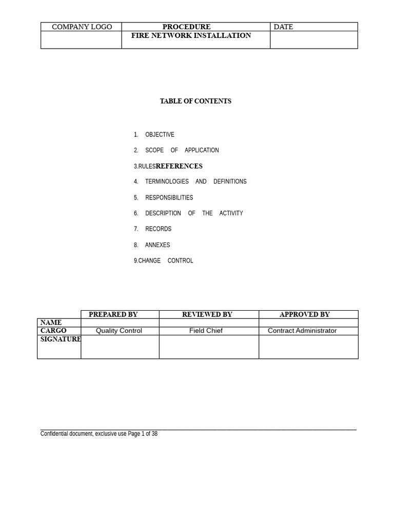 Fire Network Installation Procedure Guide | PDF | Welding | Construction