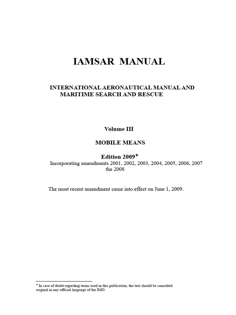 IAMSAR Manual: Mobile Rescue Means | PDF | Search And Rescue | Wireless