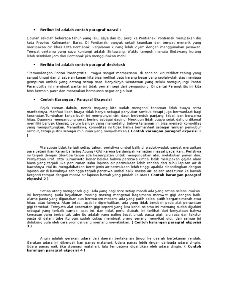 Contoh Karangan Narasi Tentang Liburan Dengan