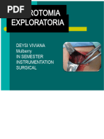 Steps for Exploratory Laparotomy | PDF | Surgical Suture | Surgery