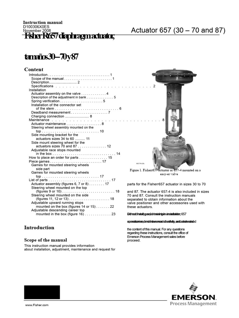 Actuator 657 Installation Manual | PDF | Valve | Actuator