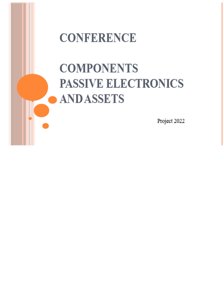 Passive Electronic Components Overview | PDF | Inductor | Passivity ...