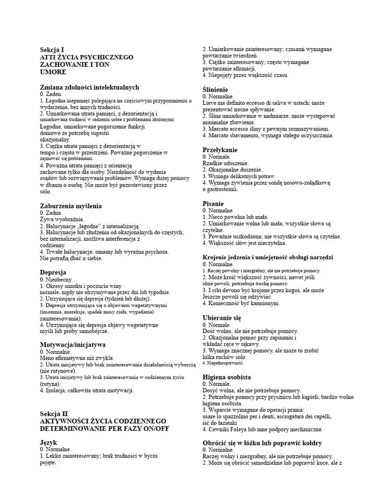 Nowy UPDRS | PDF