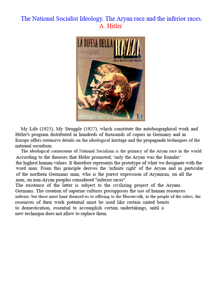 Aryan Supremacy in National Socialism | PDF | Nazism | Supremacism