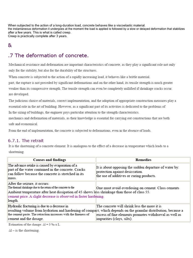 Understanding Concrete Creep and Deformation | PDF | Deformation ...
