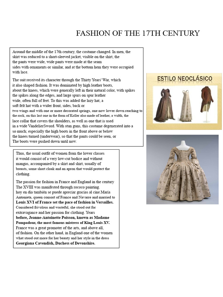 Fashion of the 17th Century | PDF | Trousers | Boot