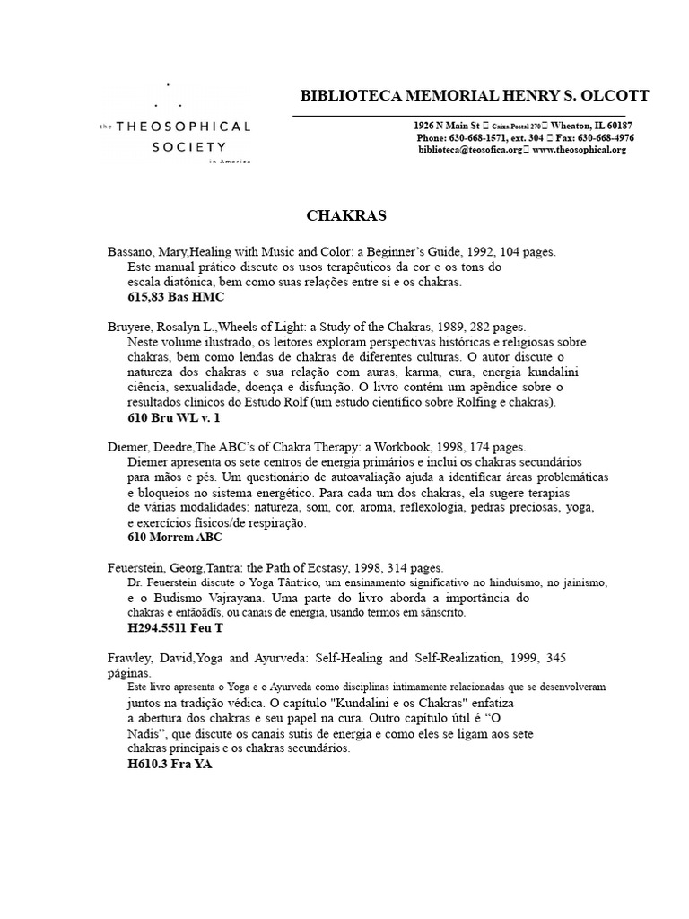 Livros sobre Chakras e Terapias Energéticas | PDF | Chacra | Tantra