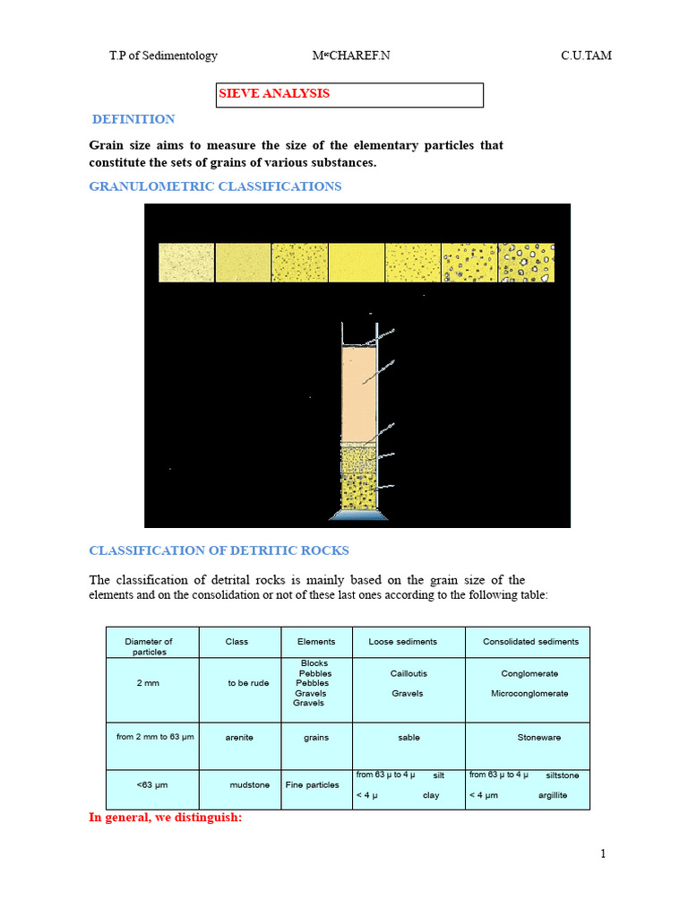 Granulometric Analysis in Sedimentology | PDF | Gravel | Silt