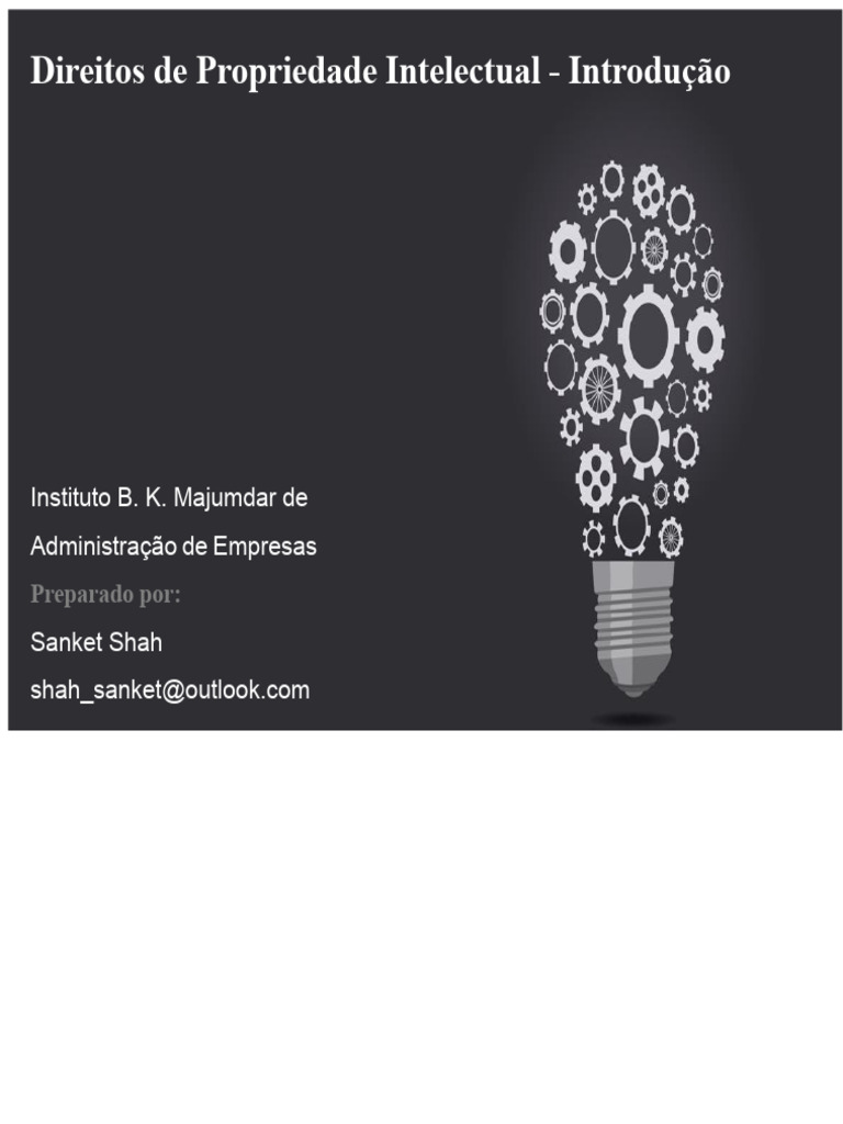 Introdução à Propriedade Intelectual | PDF | Propriedade intelectual ...