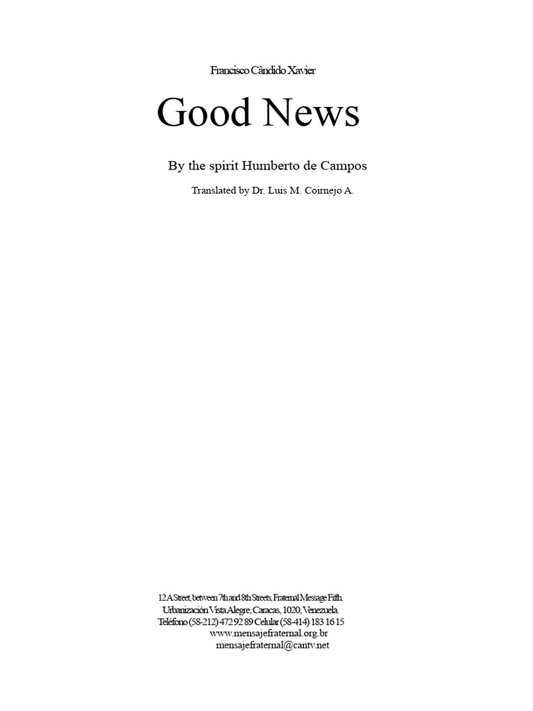 Good News | PDF | Jesus | John The Baptist