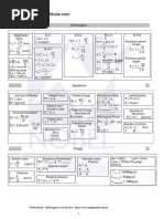 Grade 11 Physics Formulae Guide | PDF | Mole (Unit) | Force