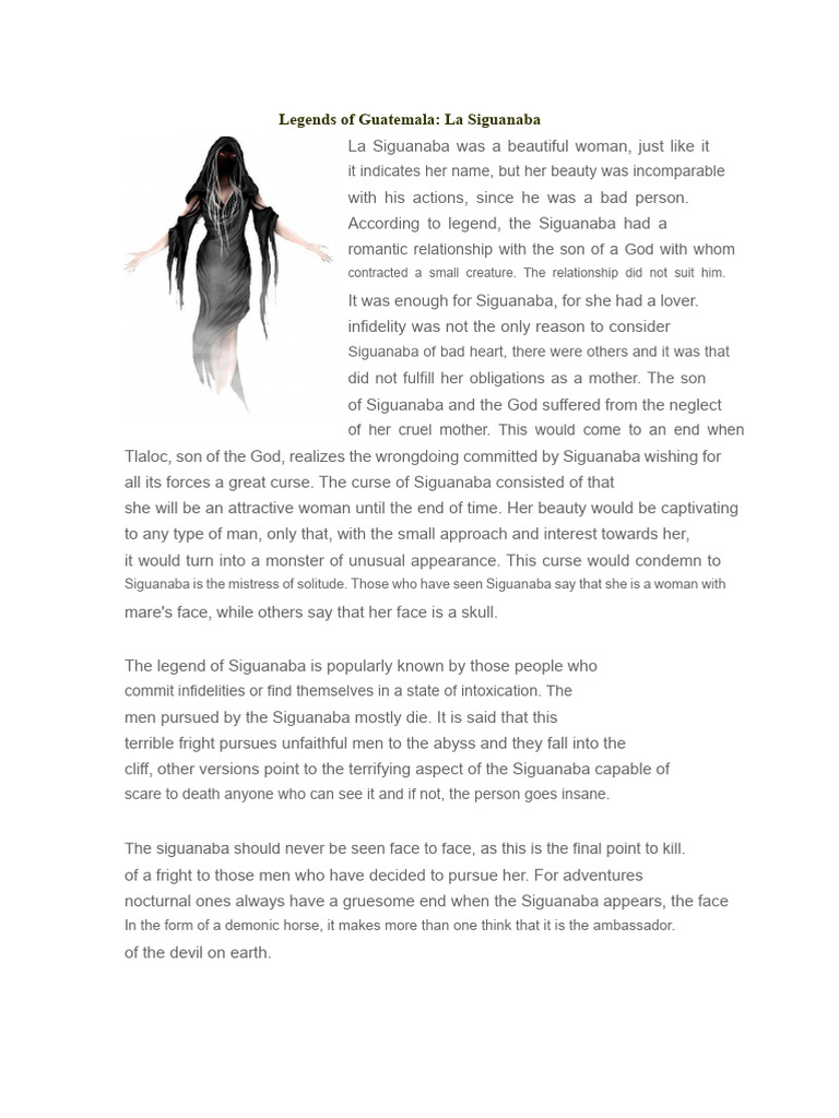 Legends of Guatemala: La Siguanaba | PDF | Chronic Obstructive ...
