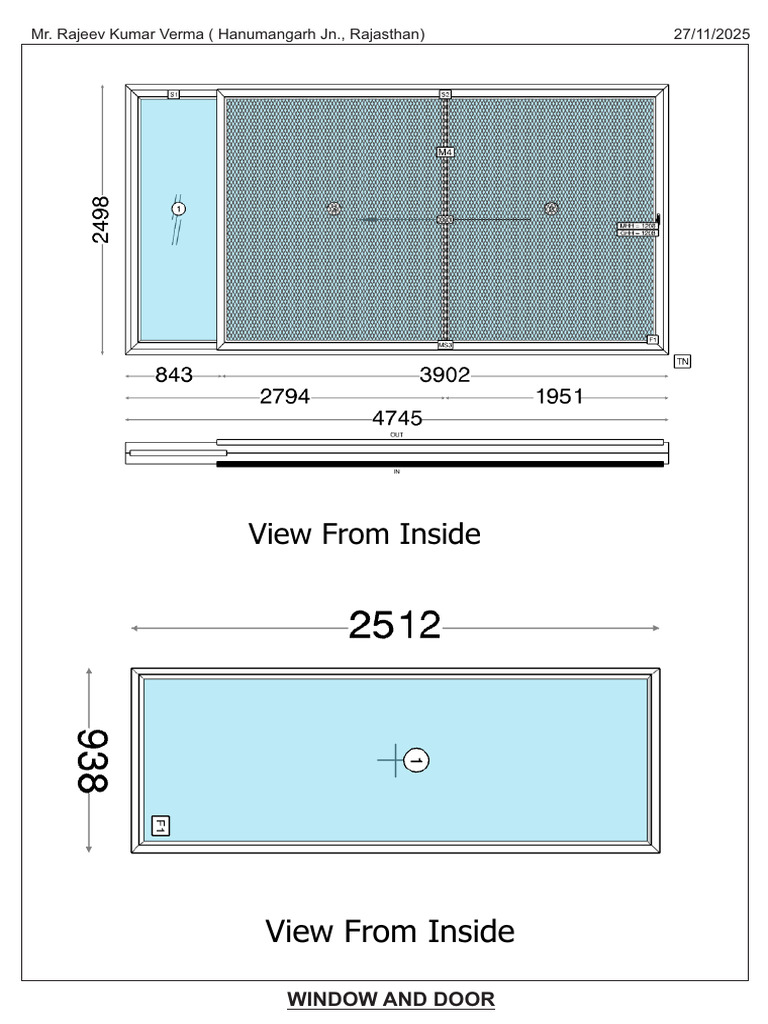 Rajiv Kumar Verma (House Window and Door Plan) | PDF