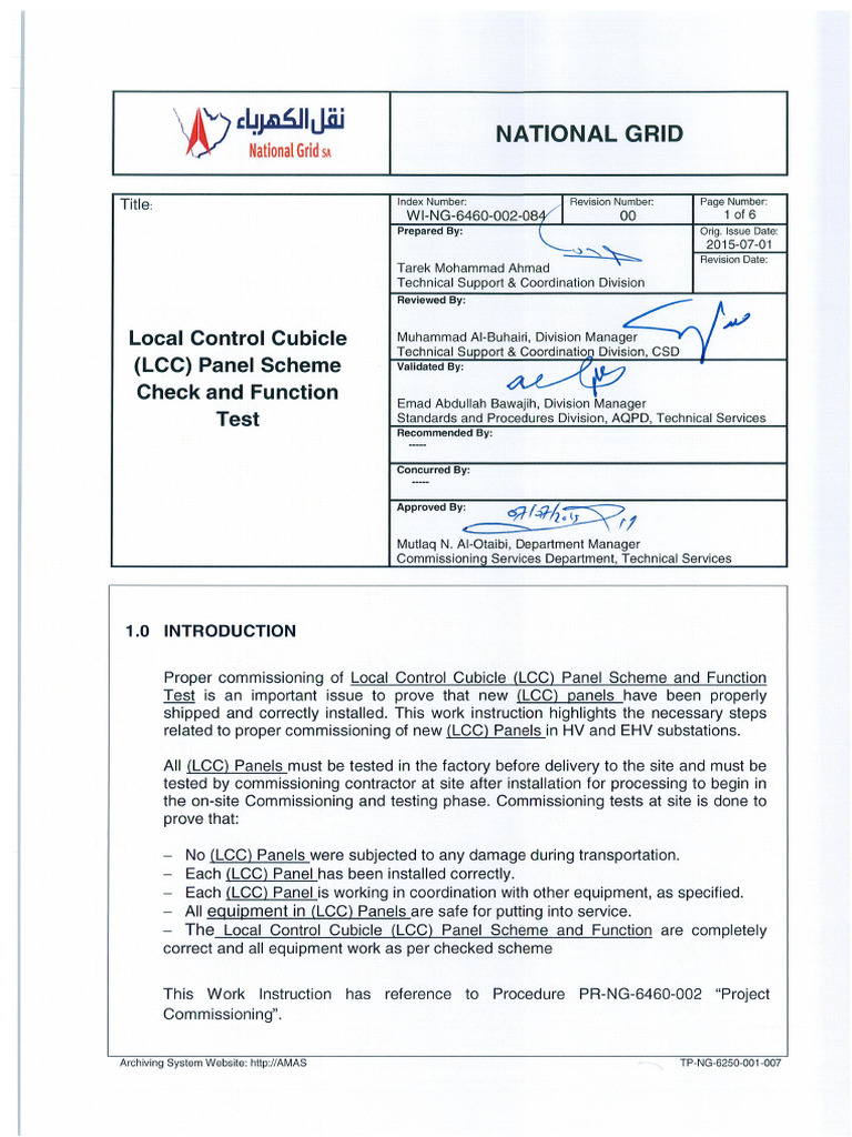 Verificación y Pruebas del LCC | PDF | Relé | Scada