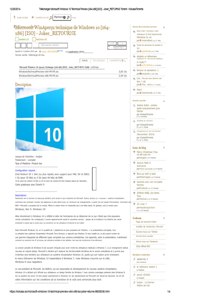 Télécharger Windows 10 Technical Preview ISO | PDF | Microsoft Windows ...