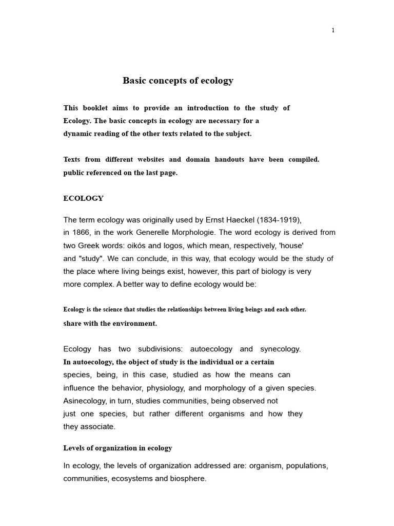 Concepts of Ecology | PDF | Food Web | Natural Selection