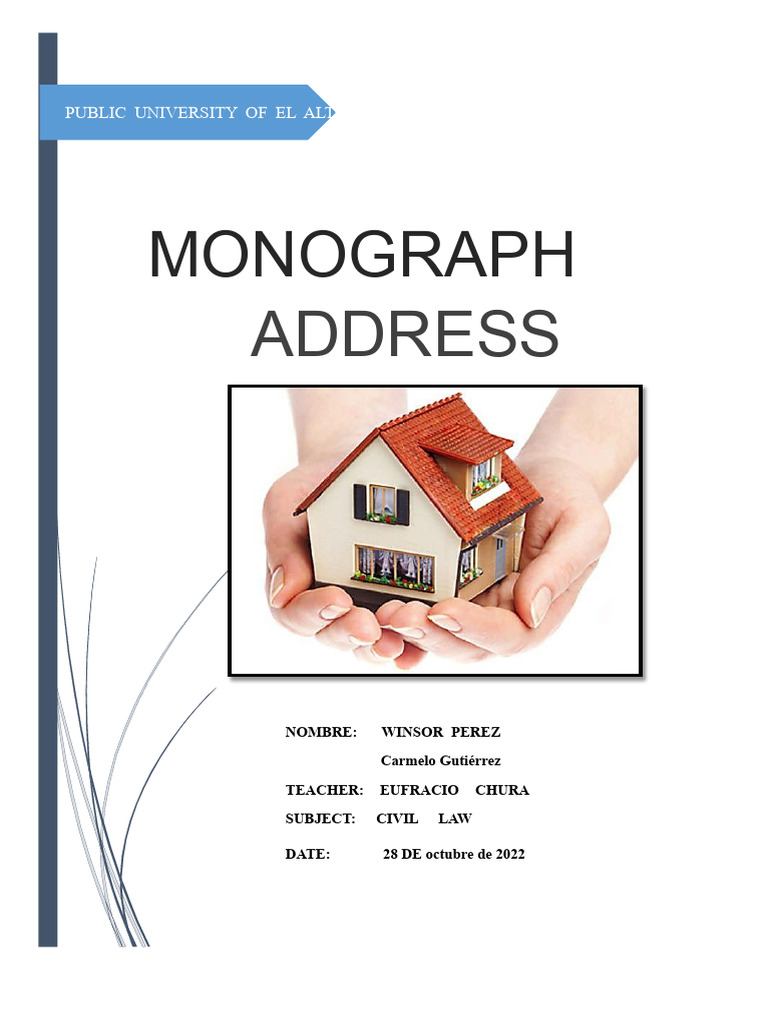 Monograph of Civil Address | PDF | Domicile (Law) | Lawsuit
