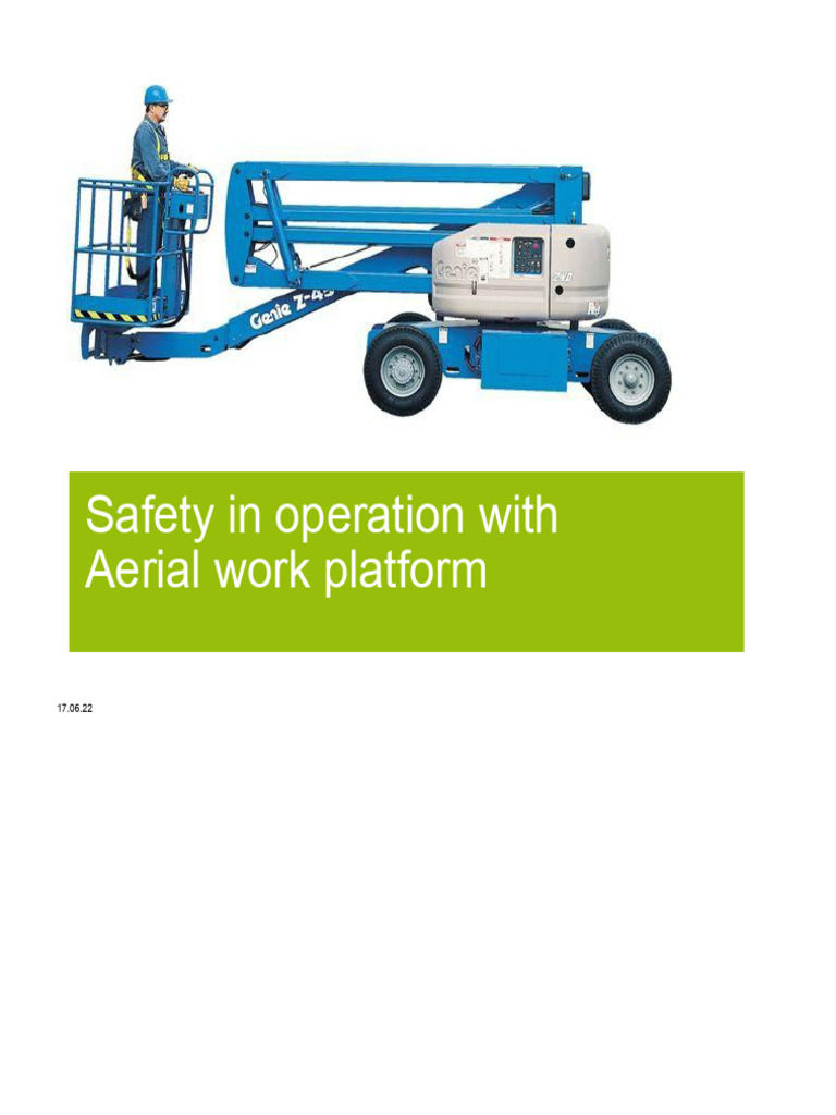 Aerial Work Platform Safety Guidelines | PDF | Safety | High Voltage