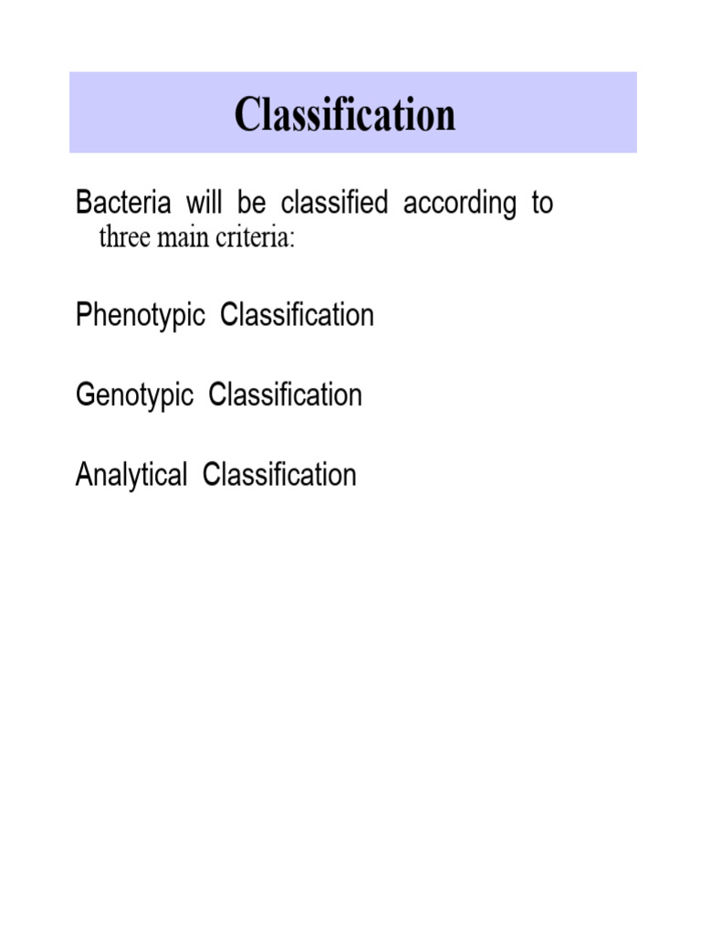 Classification of Bacteria | PDF | Bacteria | Microorganism