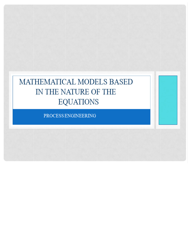 Mathematical Models in Process Engineering | PDF | Equations ...