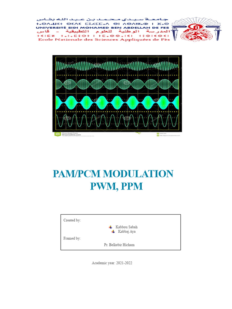 PAM, PWM, PPM, and PCM Modulation Techniques | PDF | Detector (Radio ...