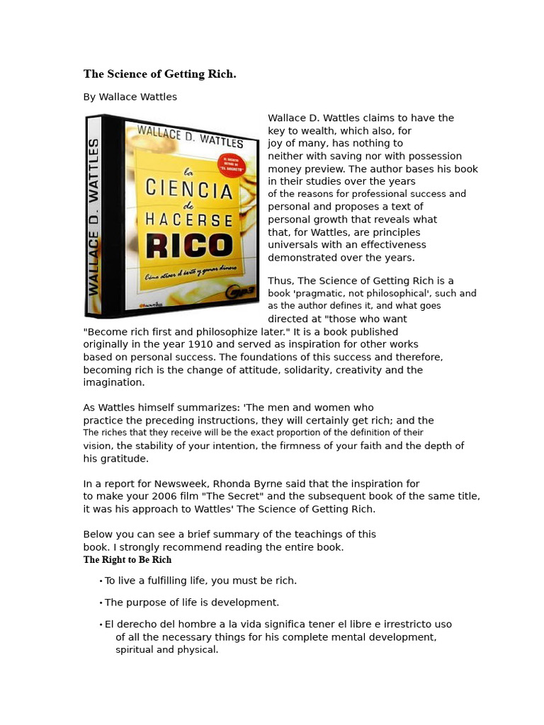 The Science of Getting Rich by Wallace Wattles PDF The