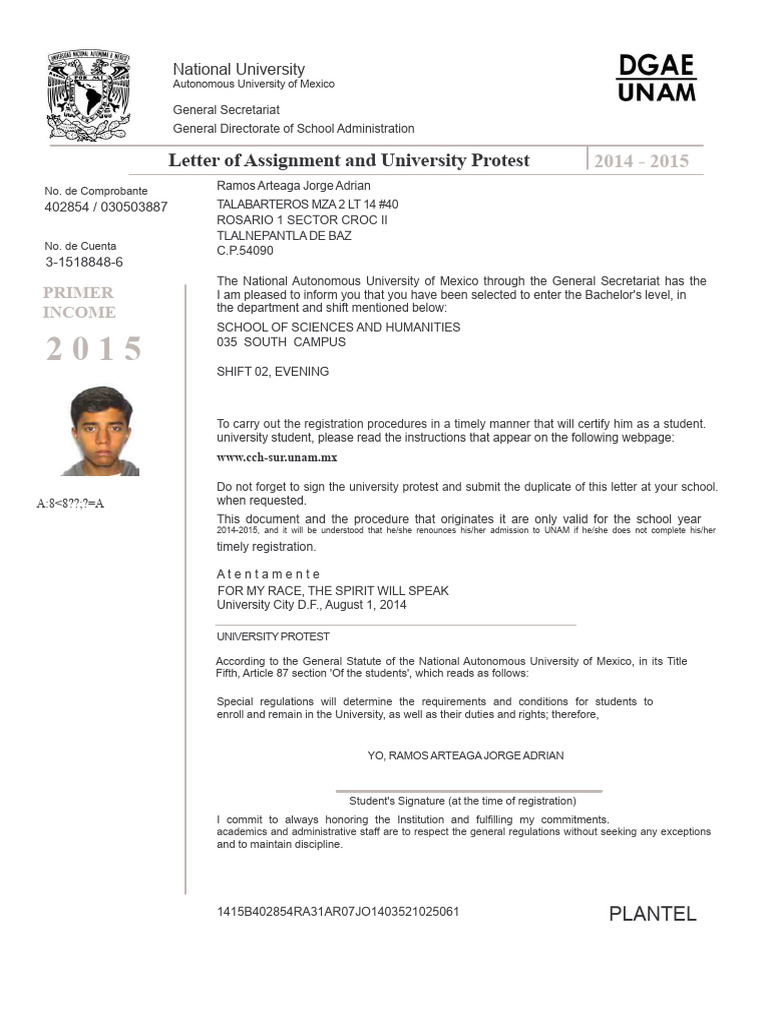 ASSIGNMENT LETTER JORGE.PDF | PDF