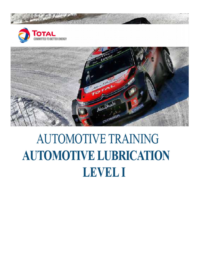 Automotive Lubrication Training Guide | PDF | Motor Oil | Lubricant