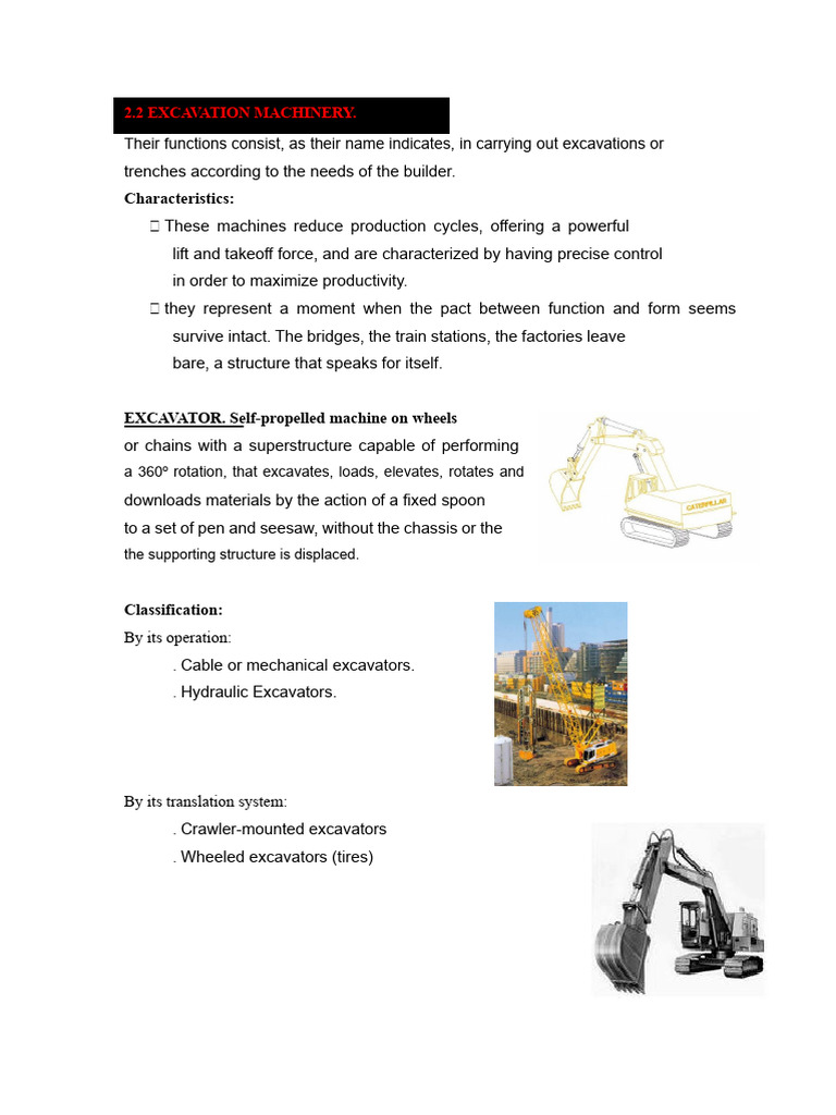 Excavation and Loading Machinery Guide | PDF | Loader (Equipment ...