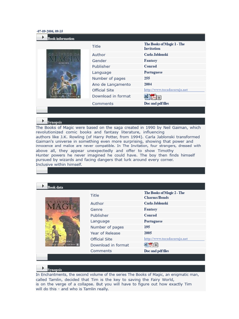 The Books of Magic | PDF | Fantasy