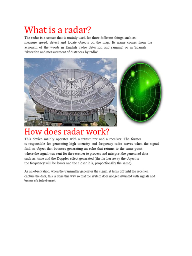 Understanding Radar Technology and Types | PDF | Radar | Radio