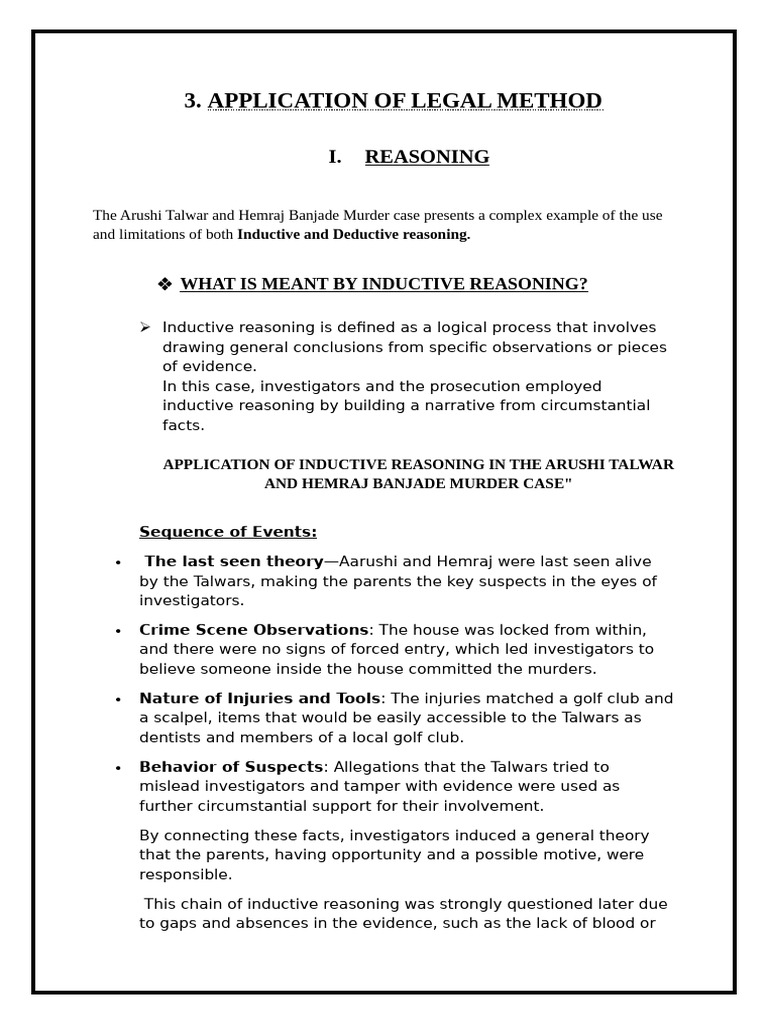 Legal Method Project Application Part | PDF | Burden Of Proof (Law ...