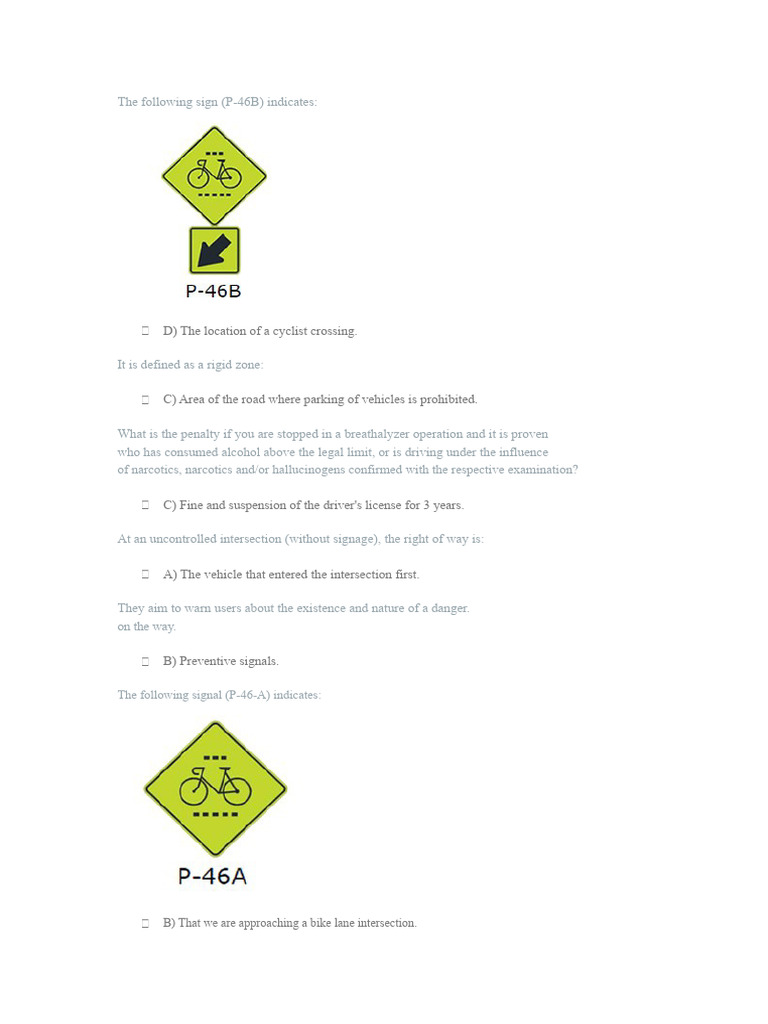 Traffic Signs and Regulations Overview | PDF | Traffic | Intersection ...