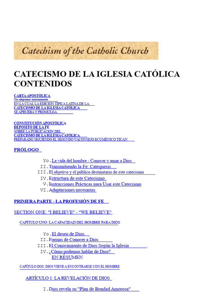 Catecismo de la Iglesia Católica | PDF | Cristo (título) | Sacramentos