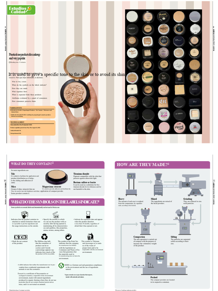 Study of Compact Powders Quality | PDF | Cosmetics | Titanium Dioxide