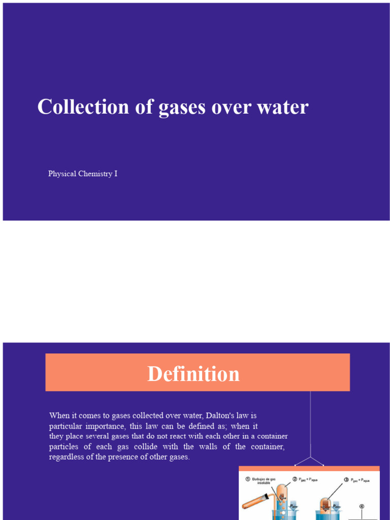 Gases Collected Over Water Explained | PDF | Gases | Water
