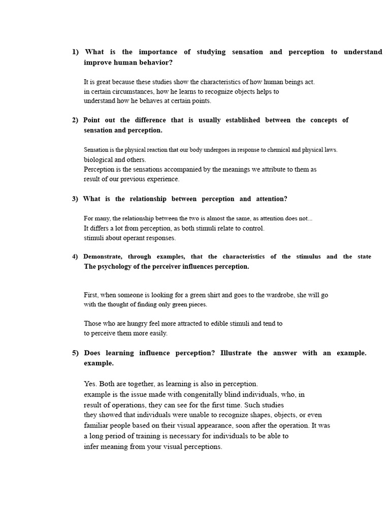 Understanding Sensation and Perception | PDF | Perception | Senses