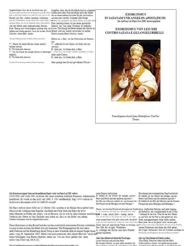 Exorzismus Von Leo XIII. | PDF