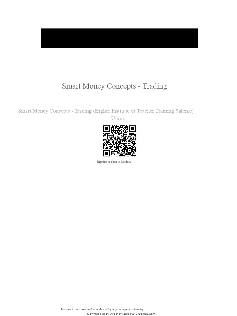 Smart Money Concepts Trading Guide | PDF | Market Trend | Market Liquidity