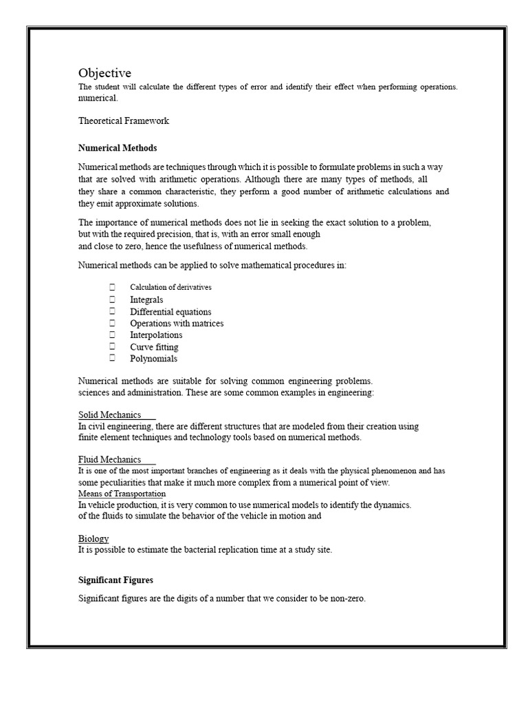 Understanding Numerical Errors in Methods | PDF | Numerical Analysis ...