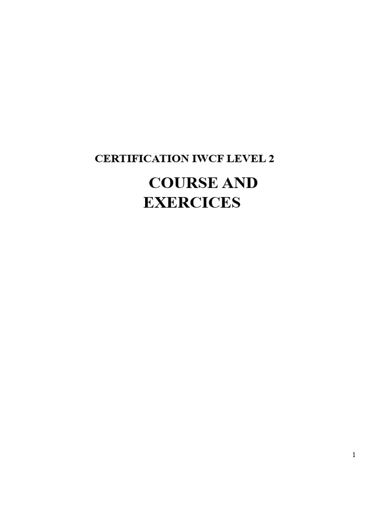 IWCF Level 2 Well Control Certification | PDF | Pressure