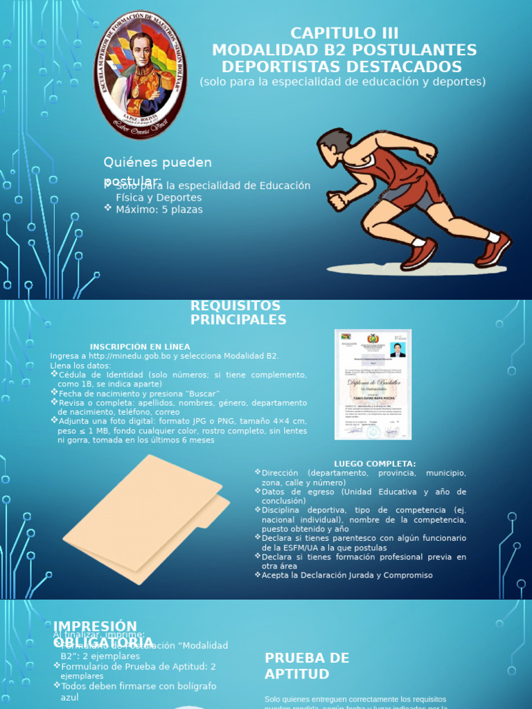 Requisitos Modalidad B2 para Deportistas | PDF