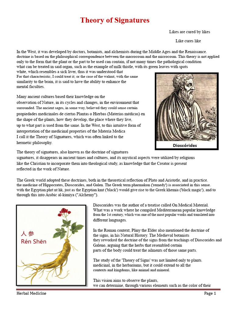 Understanding the Theory of Signatures | PDF | Taste