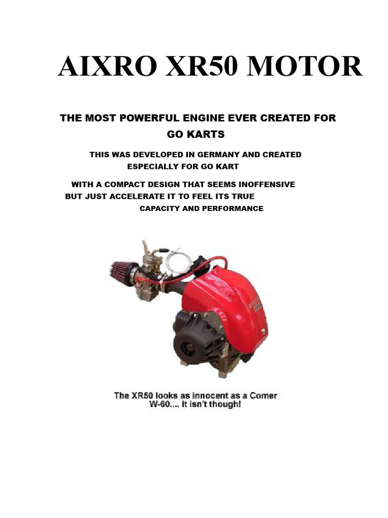 Aixro Xr50 Engine | PDF | Engines | Rotating Machines
